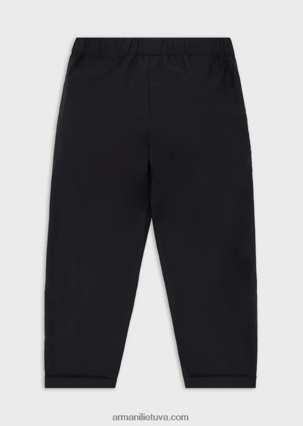 berniukas tamsiai mėlyna Armani medvilninės kelnės su elastiniu juosmeniu 02482X2459