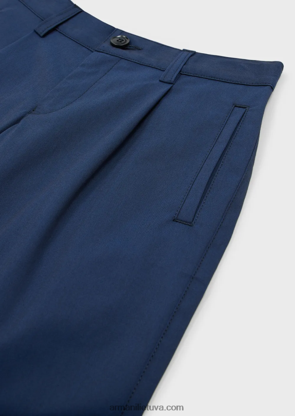 berniukas tamsiai mėlyna Armani smiginės kelnės iš tamprio audinio 02482X2457