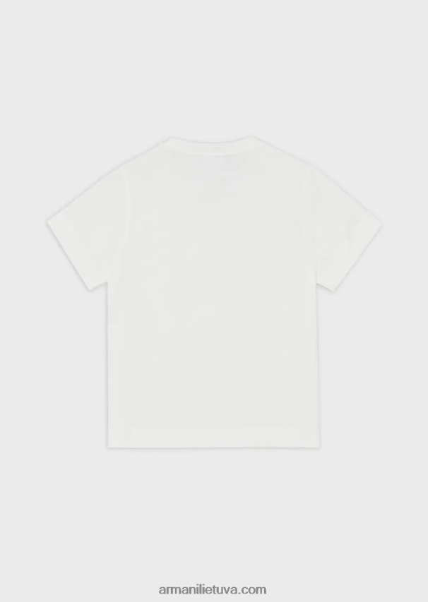 berniukas tamsiai mėlynasunkiasvoriai marškinėliai su emporio armani logotipu 02482X2427