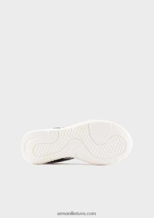 berniukas tamsiai mėlyna Armani guminiai ir nailoniniai sportbačiai su oversized ereliu 02482X2482