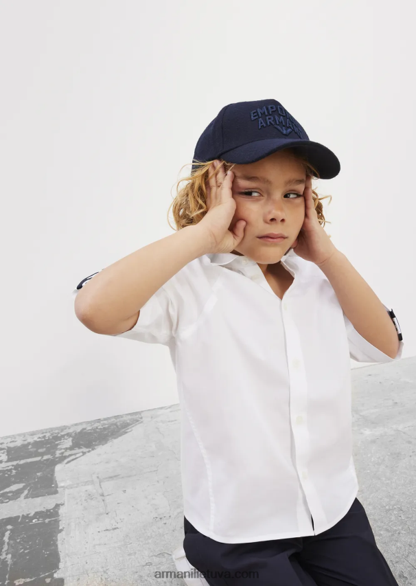 berniukasArmani Vilnos mišinio beisbolo kepurė su įspaustu ryškiu logotipo siuvinėjimu 02482X2484