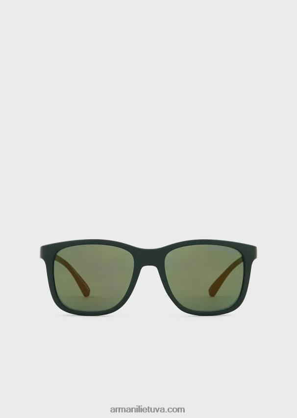 berniukas Verde scuro 1 Armani kvadratiniai akiniai nuo saulės 02482X2497