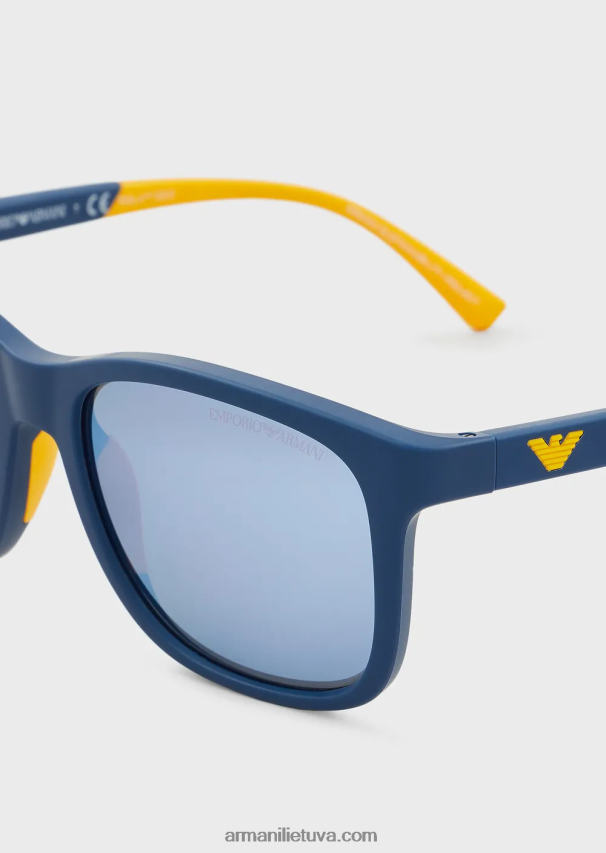 berniukas mėlyna Armani kvadratiniai akiniai nuo saulės 02482X2491