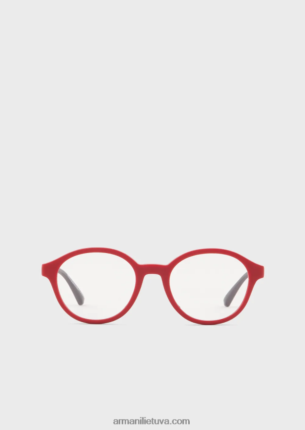 berniukas raudona Armani apvalūs akiniai 02482X2506