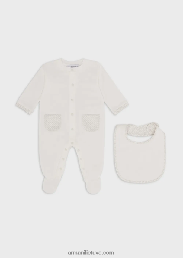 merginaArmani dovanų rinkinys, sudarytas iš op-art erelio seilinukų ir batono 02482X2642