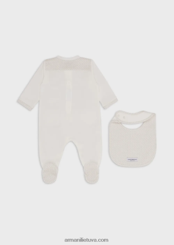 merginaArmani dovanų rinkinys, sudarytas iš op-art erelio seilinukų ir batono 02482X2642