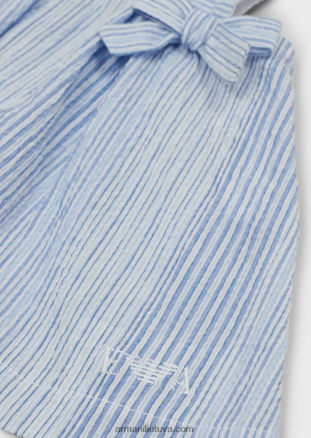 merginaArmani dryžuotos pajūrio rašto suknelės ir šortų komplektas 02482X2656