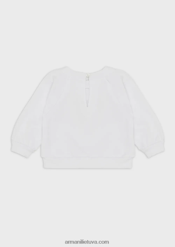 merginaArmani medvilnės mišinio megztinis su per dideliu ereliu ir blizgučiais 02482X2662