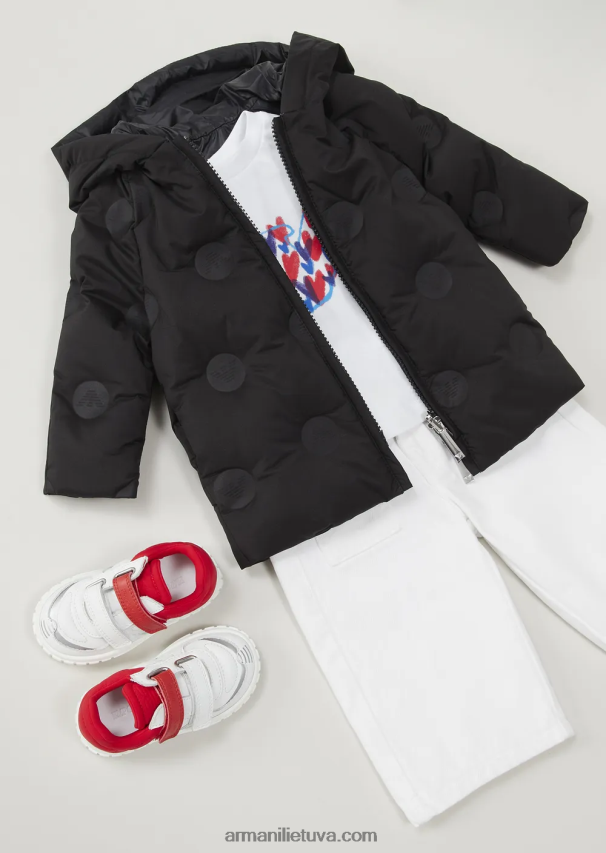 merginaArmani medvilnės mišinio megztinis su per dideliu ereliu ir blizgučiais 02482X2662