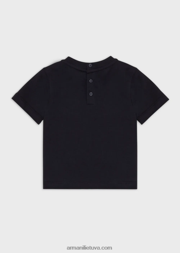 mergina modelis Armani marškinėliai su erelio ir širdelių raštais 02482X2659