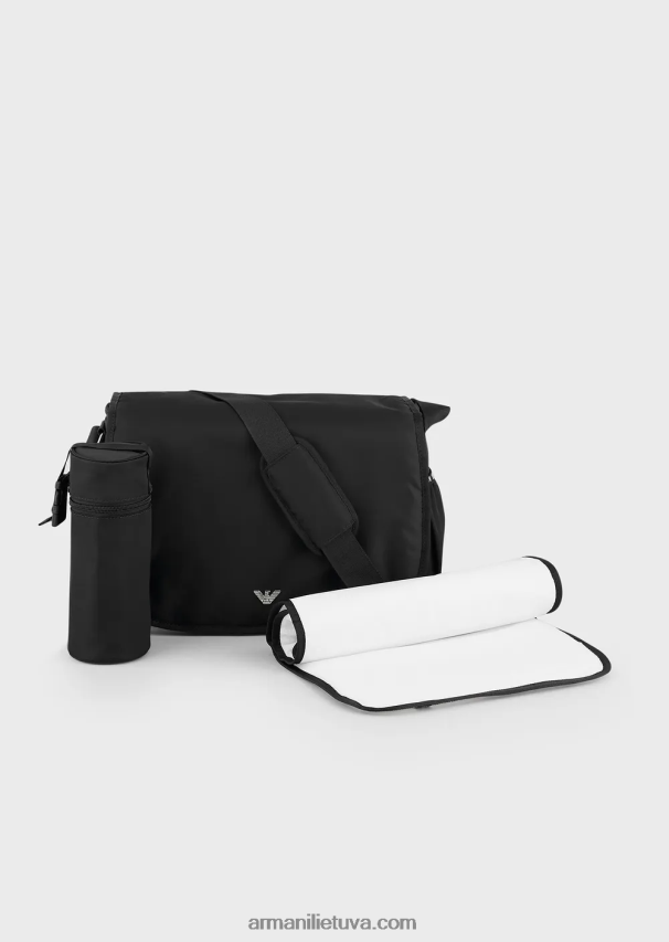 mergina juodas Armani mumijos krepšio rinkinys su erelio lėkšte 02482X2668