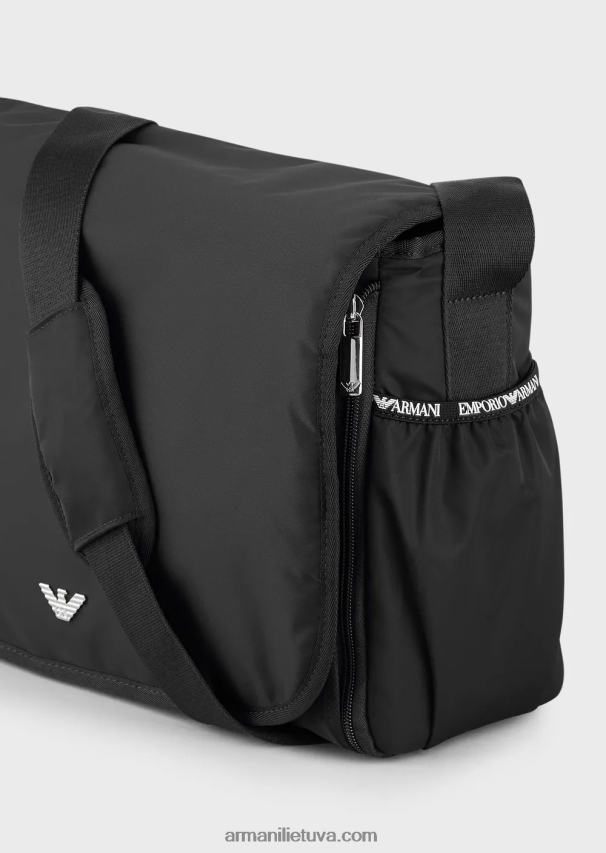 mergina juodas Armani mumijos krepšio rinkinys su erelio lėkšte 02482X2668