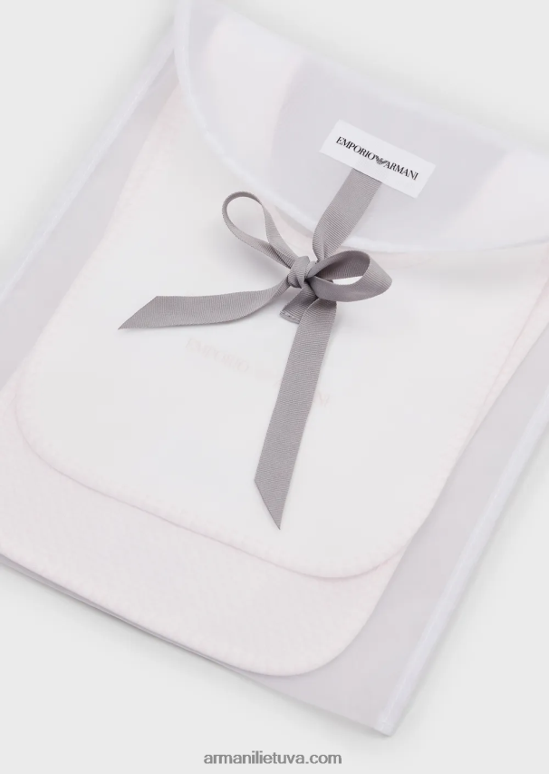 mergina rožinis Armani dviejų seilinukų rinkinys su op-art ereliais 02482X2625