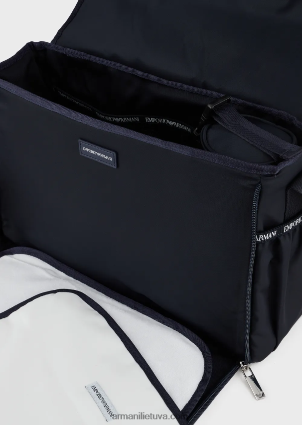 mergina tamsiai mėlyna Armani mumijos krepšio rinkinys su erelio lėkšte 02482X2665