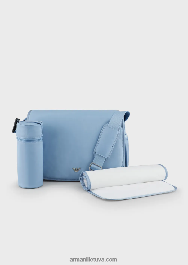 mergina žydros spalvos Armani mumijos krepšio rinkinys su erelio lėkšte 02482X2669