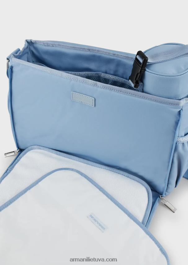 mergina žydros spalvos Armani mumijos krepšio rinkinys su erelio lėkšte 02482X2669