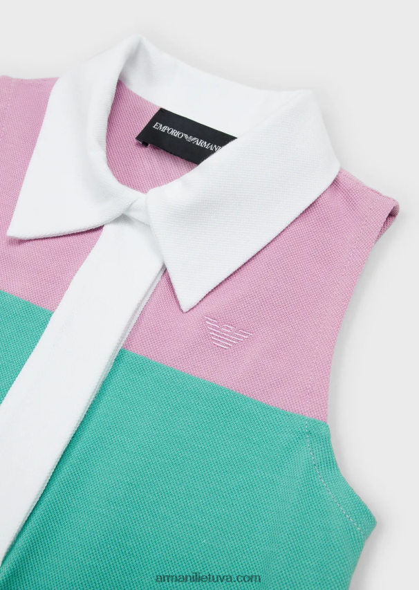 merginaArmani Spalvota džersio platėjanti suknelė su polo apykakle 02482X2543