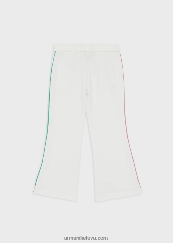 mergina baltas Armani Prancūziškos kilpinės kelnės su kontrastingomis detalėmis 02482X2545
