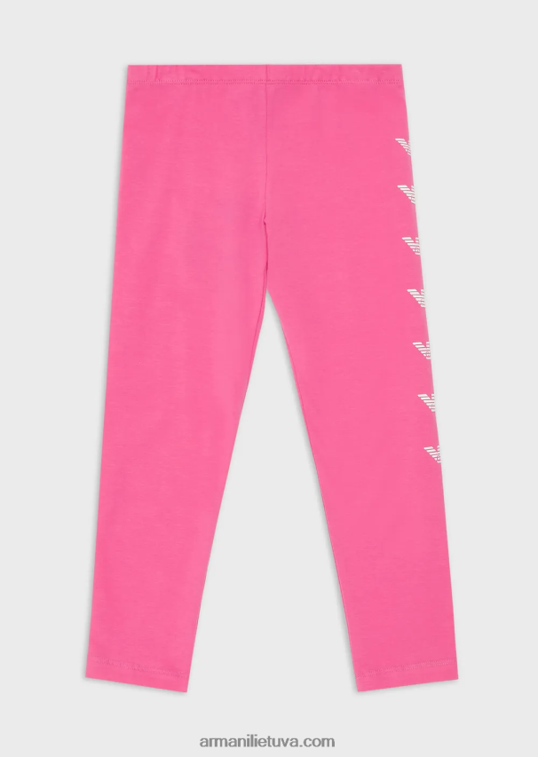 mergina fuksija Armani ea crew jersey antblauzdžiai su vertikaliais ereliais 02482X2576