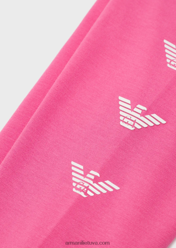 mergina fuksija Armani ea crew jersey antblauzdžiai su vertikaliais ereliais 02482X2576