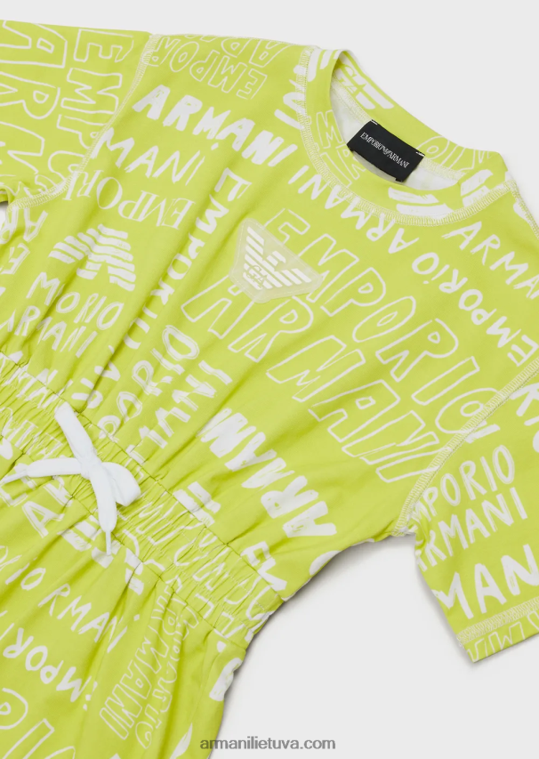mergina geltona Armani Suknelė su raišteliu su „ea crew“ užrašu 02482X2550