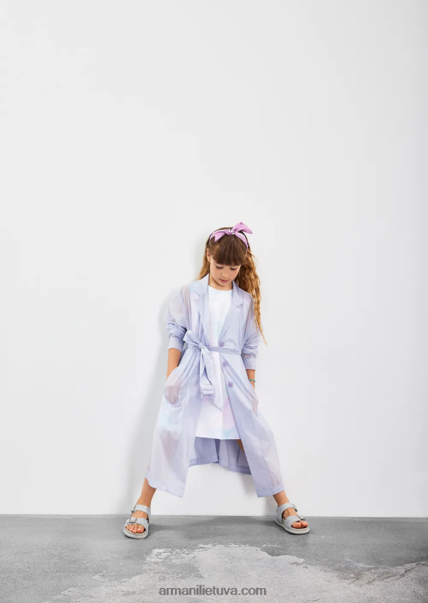 mergina modelis Armani platėjanti poplino suknelė su akvareliniu gėlių raštu 02482X2539