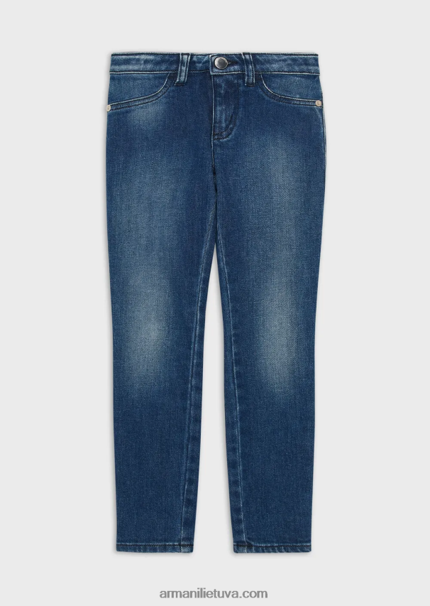 mergina tamsiai mėlyna Armani j32 akmeniu plauti džinsiniai džinsai 02482X2574