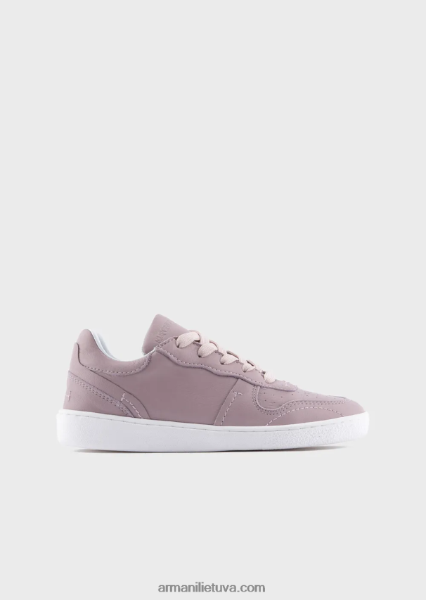 mergina rožinis Armani odiniai sportbačiai su perforacijomis 02482X2579