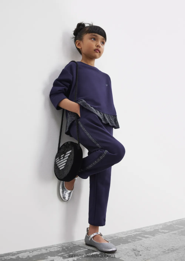 mergina sidabras Armani Mary Janes su visais blizgučiais 02482X2581