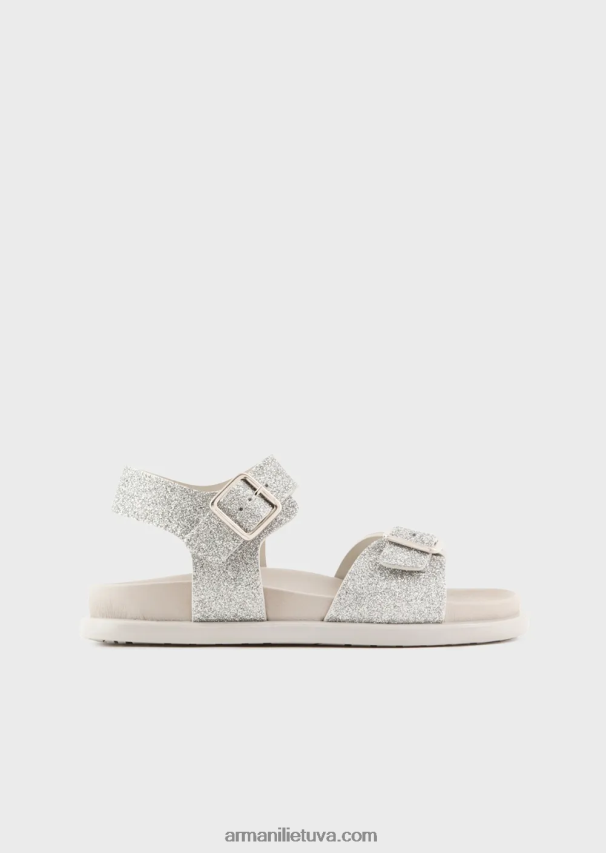 mergina sidabras Armani blizgios basutės su sagtimi 02482X2582