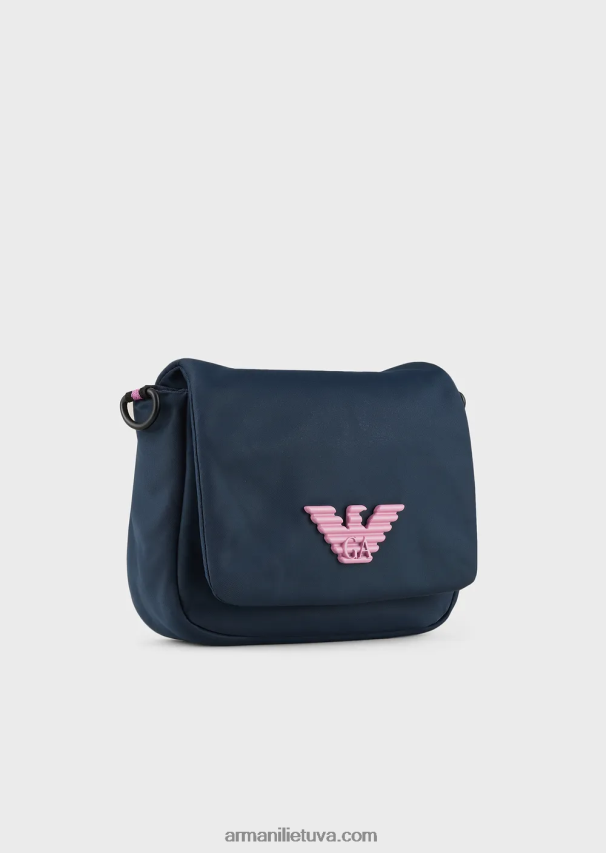 merginaArmani perdirbto nailono pasiuntinių krepšys su erelio lėkšte 02482X2620