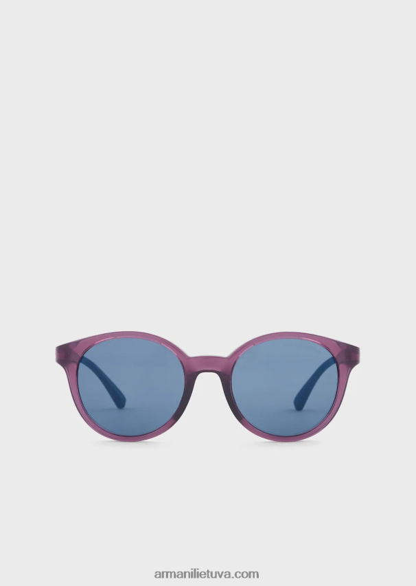 mergina violetinė Armani apvalūs akiniai nuo saulės 02482X2594
