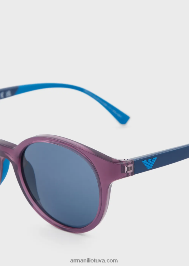 mergina violetinė Armani apvalūs akiniai nuo saulės 02482X2594