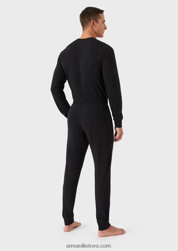 vyrųArmani poilsio aprangos komplektas su megztiniais su siauru kaklu 02482X1815