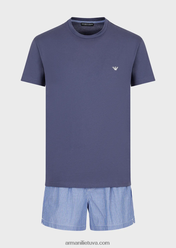 vyrų avio Armani žakardo rašto boksinė pižama 02482X1806