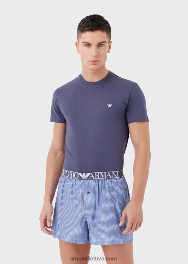 vyrų avio Armani žakardo rašto boksinė pižama 02482X1806