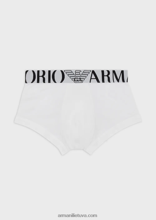 vyrų baltas Armani esminis megalogo boksininko trumpinys 02482X1769