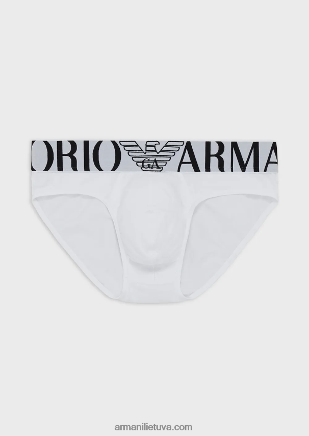 vyrų baltas Armani esminis megalogo trumpas 02482X1791