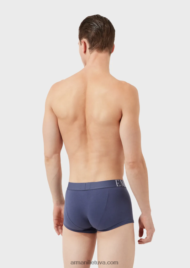 vyrų džinsinio audinio Armani Ekologiškos medvilnės boksinės kelnaitės su nauju piktogramos logotipu 02482X1779