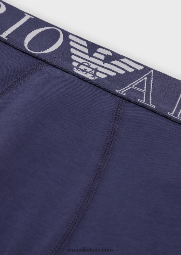vyrų džinsinio audinio Armani Ekologiškos medvilnės boksinės kelnaitės su nauju piktogramos logotipu 02482X1779