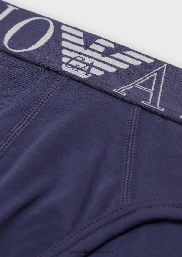 vyrų džinsinio audinio Armani ekologiškos medvilnės kelnaitės su nauju logotipu 02482X1794