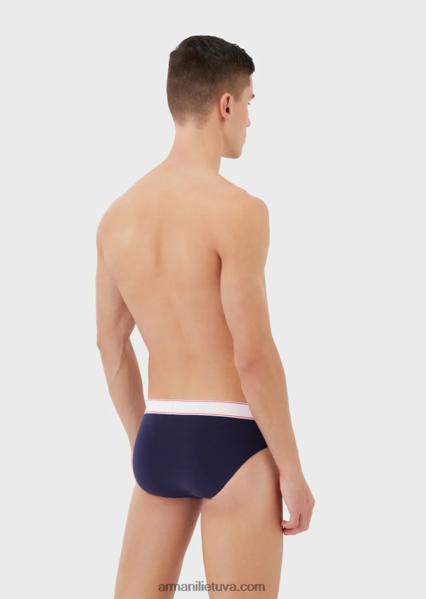 vyrų mėlyna Armani dvi pakuotės ištvermės logotipo kelnaičių 02482X1789