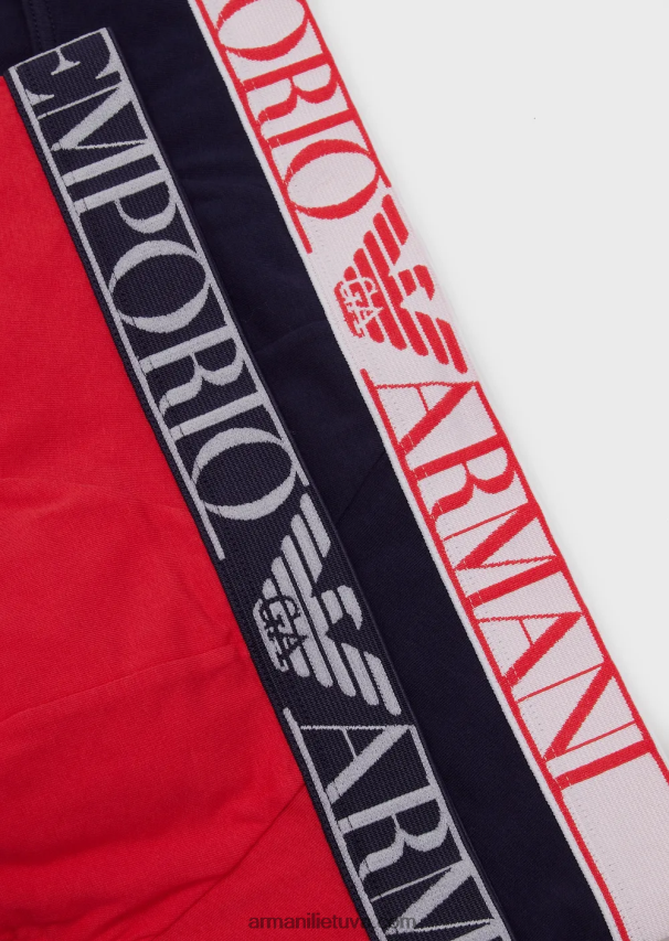 vyrų mėlyna Armani dvi pakuotės ištvermės logotipo kelnaičių 02482X1789