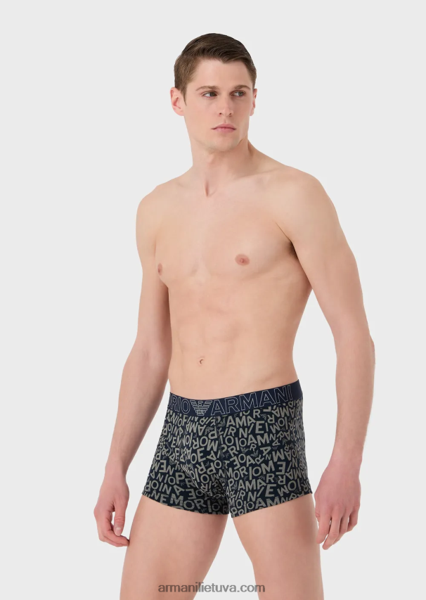 vyrų mėlyna Armani trumpikės su paryškintu logotipu 02482X1783