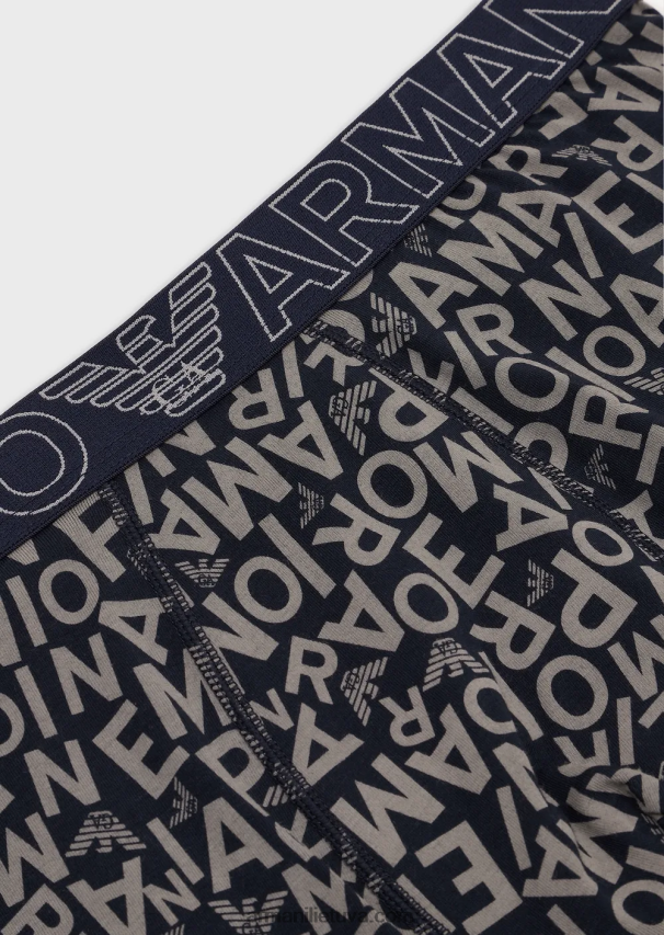 vyrų mėlyna Armani trumpikės su paryškintu logotipu 02482X1783