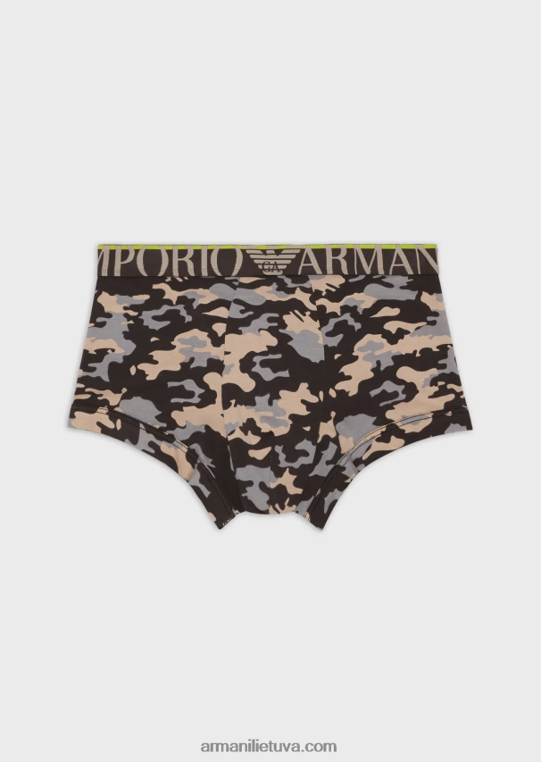 vyrų modelis Armani kamufliažinio rašto boksinės kelnaitės 02482X1780