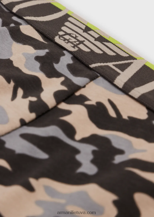 vyrų modelis Armani kamufliažinio rašto boksinės kelnaitės 02482X1780