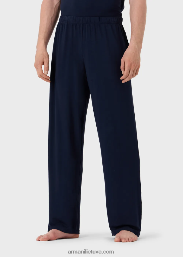 vyrų tamsiai mėlyna Armani Viskozinės poilsio kelnės 02482X1809