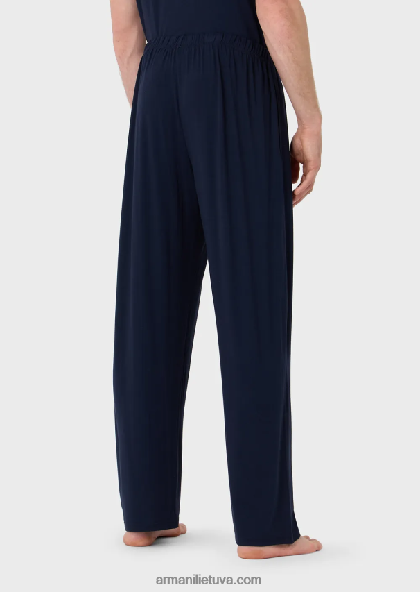 vyrų tamsiai mėlyna Armani Viskozinės poilsio kelnės 02482X1809