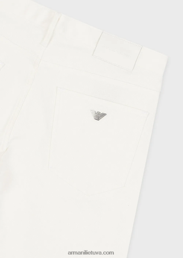 vyrų baltas Armani j06 siauri tamprūs džinsai 02482X1193